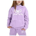 thumbnail image 1 of 3-6 Month Girl Clothes Teens Outfits Children's Hoodie Set With Bow Print, 1 of 4