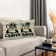 thumbnail image 6 of King Queen of The Camper Throw Pillow Covers, Funny Camping Camper Gifts for Couples, Couple Camping Pillow Cases 18 x 18 Inch Home RV Camper Room Bed Sofa Decor Set of 2, 6 of 6