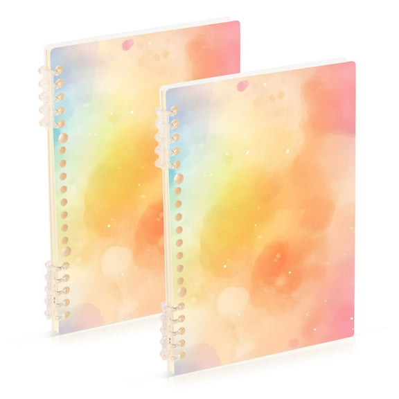 joogoo Spiral Journal Notebook Rainbow Tie-dye-a2 College Ruled Notebooks 8.3" x 5.7" 2 PCs