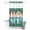 HOMEXF0692, variant on No Hook Shower Curtain with Built-in Rings - Teal Blue Bohemian Washable Waterproof Fabric Bathroom Curtains for Hotel,Rentals, Stall 48 X 72 Inch , Retro Man-dala Pattern White