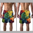 thumbnail image 3 of luoweisi Men's Beach Shorts Quick Dry Swim Trunks with Mesh Lining Tropical Leaves S, 3 of 5