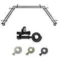 thumbnail image 1 of Akosua 13/16" Double Bay Window curtain rod Adjustable 20"-36", 38"-72" - Black,(ABay-61-2D), 1 of 1