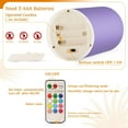 thumbnail image 4 of ALAZA Lavender Purple 2 PCs LED Flickering Flameless Candles with Remote Timer Battery Operated Candle, 4 of 7