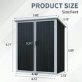 thumbnail image 3 of Remise de Rangement Extérieure 5x3 Pi Armoire en Résine Imperméable avec Portes Verrouillables pour Vélos et Meubles de Patio Noir, 3 of 7