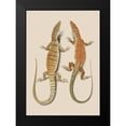 thumbnail image 2 of Unknown 14x18 Black Modern Framed Museum Art Print Titled - Antique Lizards I, 2 of 5