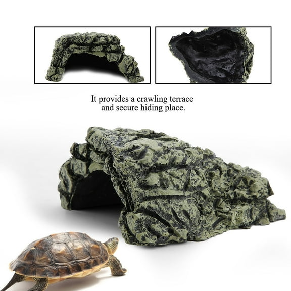 Mgaxyff Fish Hide ,Reptile Hiding ,Fish Hiding Cave Aquarium Reptile Basking Hide Decoration Ornament
