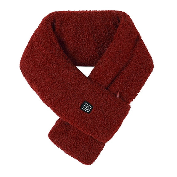 Winter Savings Clearance! Edvintorg Winter Solid Color Smart Heating Massage Scarf For Lovers Usb Electric Heating Neck Protector To Keep Warm Wine