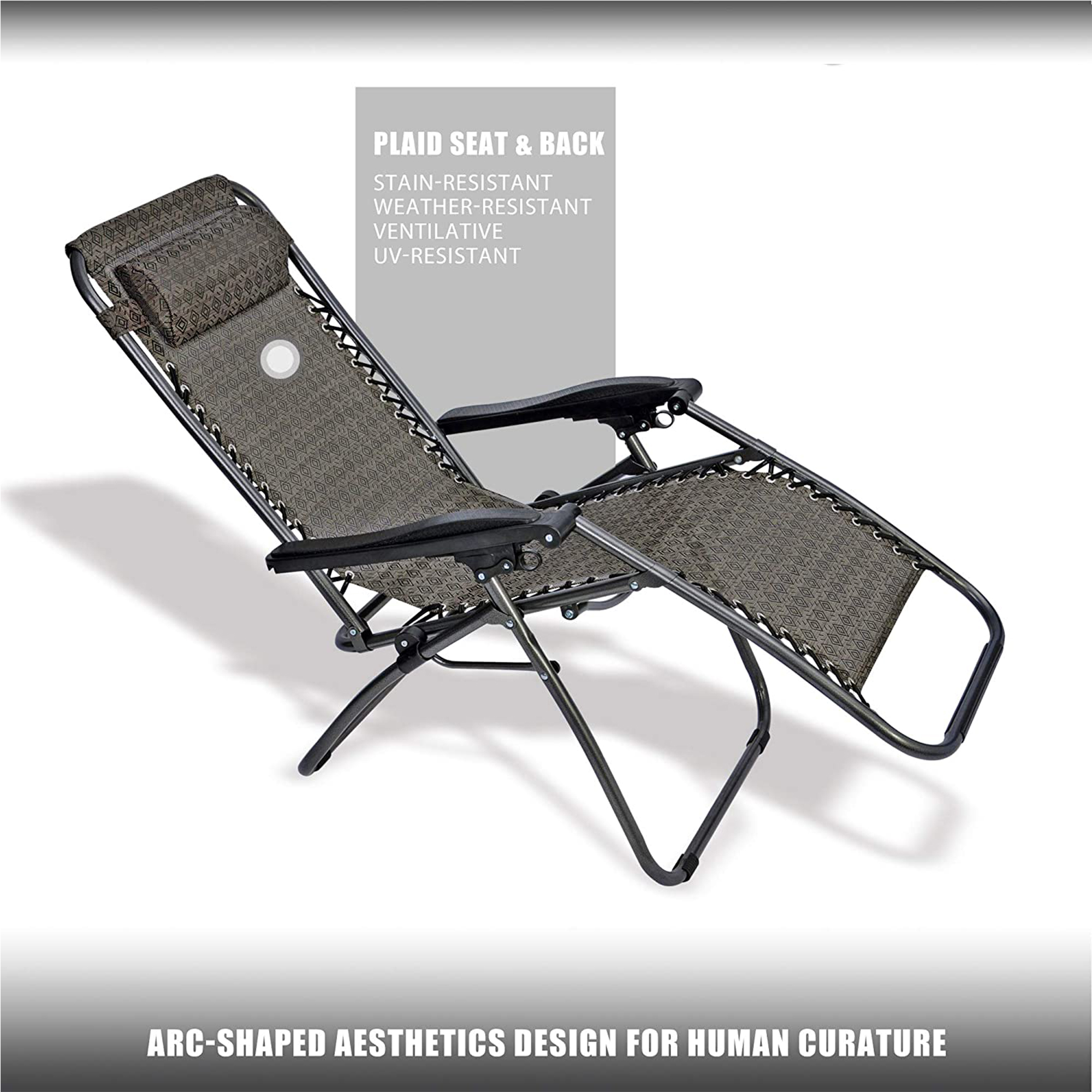 KARMAS PRODUCT 2-pack Zero Gravity Chair Chaise Lounge Chairs Folding Adjustable Recliners Outdoor Patio Lawn Pool Beach Chair, Support 300 Lbs - image 2 of 7