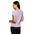 thumbnail image 3 of RBX Active Women's Ruched Side Tie Textured Cotton-Blend T-Shirt, 3 of 5