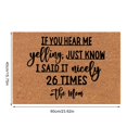 thumbnail image 3 of HomelyJoy Hilarious Welcome Doormat, Funny & Personalized Front Door Mat, Cute Outdoor/Indoor Mat with Anti-Slip Back, Great Gift for Homeowners, 23.6 X 15.8 In, 3 of 7