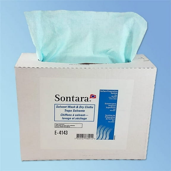 Sontara® Solvent Wash & Dry Cloths, Automotive Wipe, Dispenser Box, 12" x 16.5", 100/box