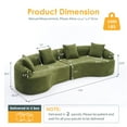 thumbnail image 2 of Oversized Sectional Sofa for Living Room, 110’’ Modern Luxury Plush Chenille 4-Seater Extra Deep & Wide Seat Curved Cloud Couch with 4 Throw Pillows, No Assembly Needed, Sage Green, 2 of 9