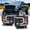 Solid Matte Black Paint Housing, variant on AKKON - For GMC Sierra 1500/2500/3500 Pickup Black Bezel DRL LED Light Tube Projector Headlights Replacement