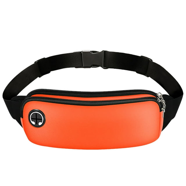 Fiudx Bolsa de Fitness para Correr, Cinturón Ajustable, Bolsillo de Gran Capacidad, Portabotellas, Diseño Antirrobo, Transpirable y Resistente Al Sudor, para Deportes Al Aire Libre, Viajes, 22 X 10 C