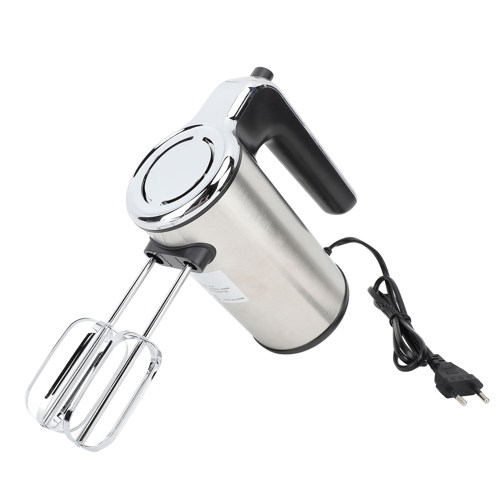 Nieyigj 500W Electric Hand Mixer, 5 Speed Stainless Steel Handheld Electric Mixer with Turbo, Includes 4 Dishwasher Safe Attachments for Whipping Cream & Blending Ingredients, 220V EU Plug