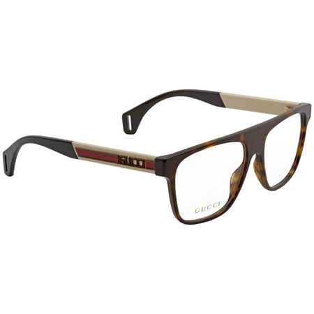 Image of Gucci Unisex Tortoise Square Eyeglass Frames GG0465O-003 55
