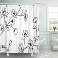thumbnail image 1 of Cortinas de ducha de baño ABPHQTO Patrón de flores abstracto 152x180 cm, 1 of 2