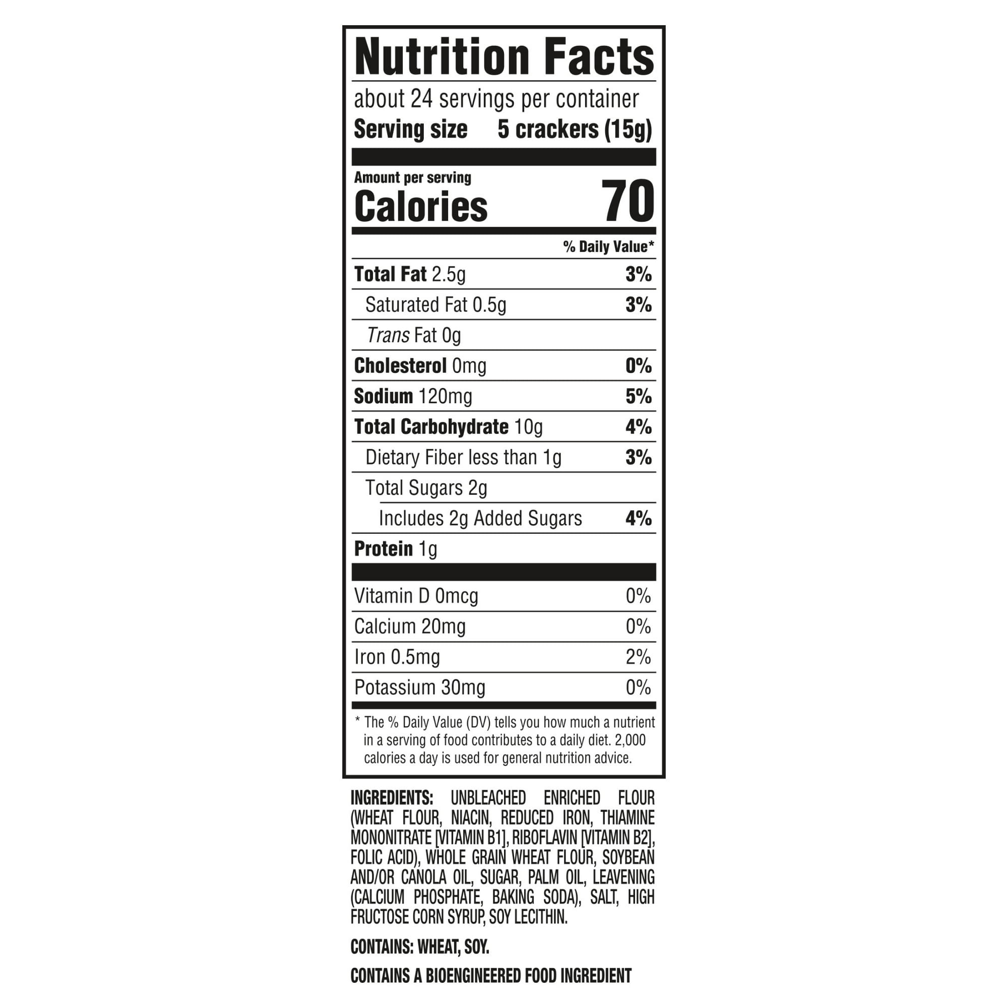 RITZ Whole Wheat Crackers, Snacks for Kids and Adults, Lunch Snacks, 12.9 oz