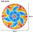 thumbnail image 6 of Colorful Rainbow Tie Dye Spiral Pattern Round Tablecloth 60"x60",Wrinkle Wipeable Table Cloth for Kitchen Dining Room Picnic Patio Party, 6 of 6