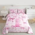 thumbnail image 2 of Castle Fairy Cute Bow Letter Monogrammed T Full Size Comforter Sets,Princess Bedding Sets, 2 of 8