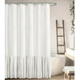 thumbnail image 2 of XmhyTop-A 1 Piece Shower Curtain Farmhouse, Ruffle Hem, Linen, Country, Vintage, Rustic Shower Curtain, 183*183cm,Stylish Decor for Home Bathroom,White, 2 of 4