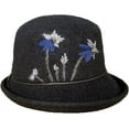 thumbnail image 6 of CoCopeaunts Thickened Wool Women Bucket Hat Winter Fashionable Flower Embroidery Fisherman Hat Cold Proof Roll up Brim Basin Hat, 6 of 8