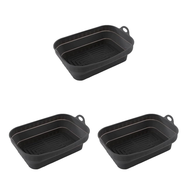 Bewildely Cesta de silicona para freidora, horno reutilizable, molde plegable para freidora, bandeja para hornear resistente al calor, Type1 NO1
