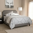 thumbnail image 3 of Baxton Studio Odette Modern and Contemporary Light Beige Fabric Upholstered Queen Size Bed, 3 of 5