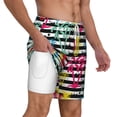 thumbnail image 2 of Balery Trendy Colorful Pineapples Mens Swim Trunks Swim Shorts for Men Quick Dry Inseam Beach Shorts with Compression Liner Pocket-XX-Large, 2 of 9