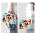 thumbnail image 3 of Corgi Canvas Picnic Blanket Waterproof Outdoor Extra Large for Family Beach Hiking Camping - Foldable and Portable Mat with Carry Handle - Durable, Easy to Clean, Lightweight., 3 of 6
