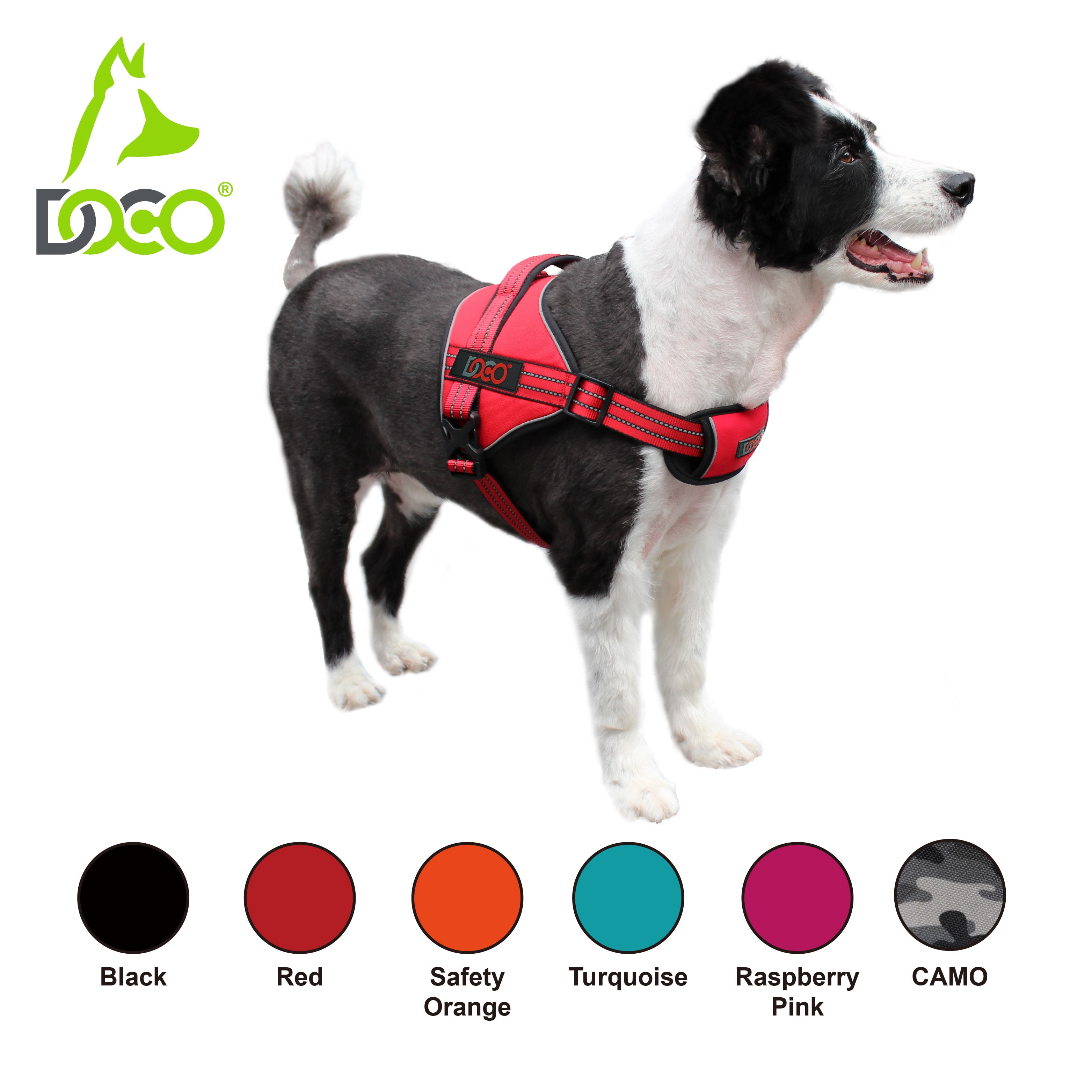 DOCO Vertex Power Dog Harness NO Pull, Adjustable Vest, All-Weather Comfort, Breathable & Lightweight
