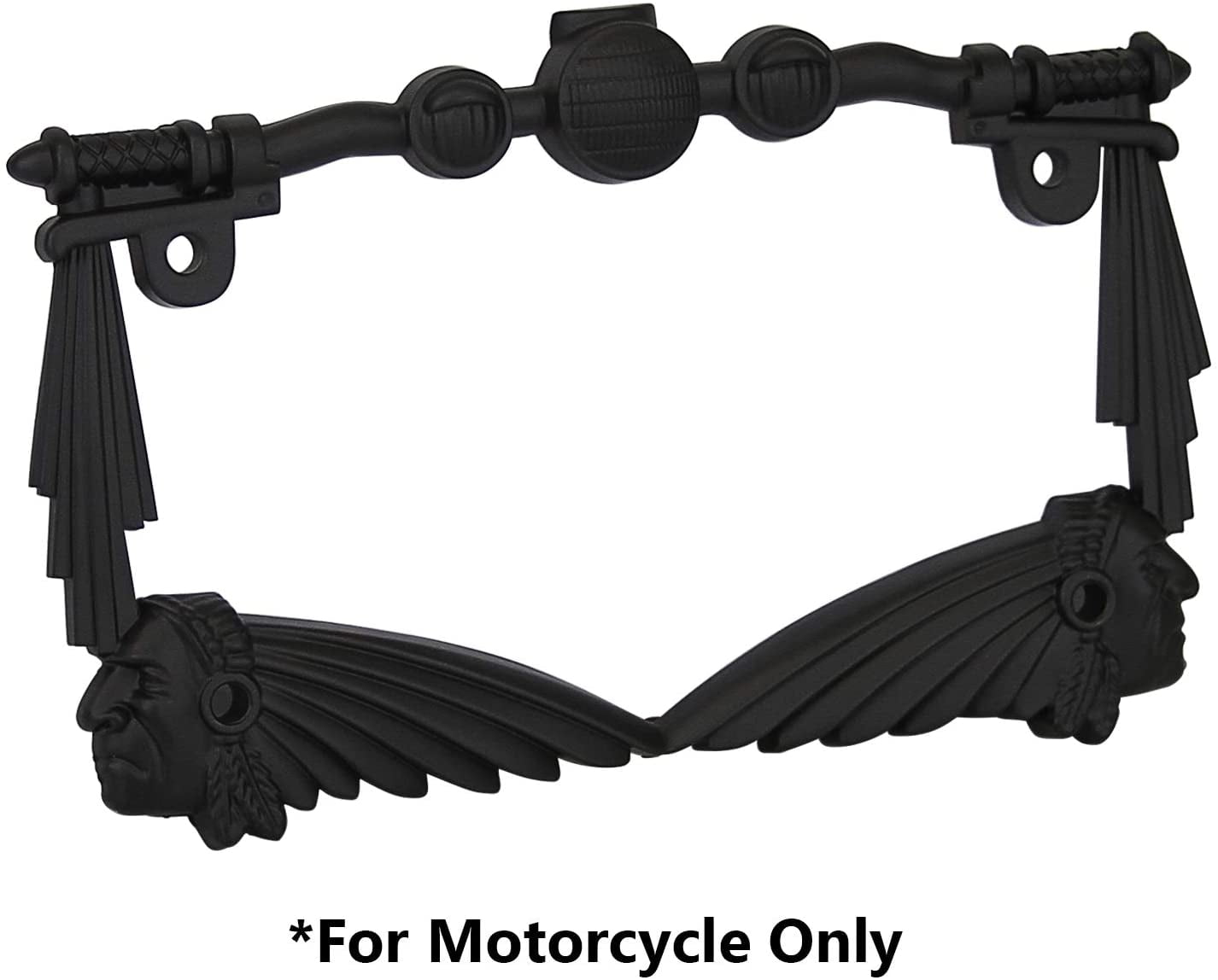 TC Sportline LPF262 3D Viper Snake and Bones Style Zinc Metal Chrome Finished Motorcycle License Plate Frame 