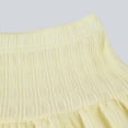 thumbnail image 5 of Gubotare Girls Outfits Youth Sets Cute Clothes for Girls Crisscross Crop Tank Top Pleated Skirt Tween Girl Trendy Summer Outfit Kid Clothing Set Size 11 (Light Yellow,11 Years), 5 of 9