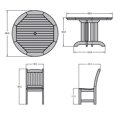 thumbnail image 2 of highwoodÂ® Eco-Friendly Recycled Plastic Lehigh 5pc Round Dining Set, 2 of 2