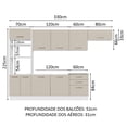 thumbnail image 3 of Cocina Integral Completa Modular Madesa Agata 330cm BC 01, 3 of 5