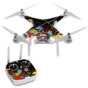 Colorful Paint Splatter DJI Phantom 3 Professional Skin Skins Vinyl Decal Kit
