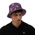 thumbnail image 5 of Yiaed Snake And Flower Print Reflective Stripe Bucket Hat Unisex Funny Outdoor Fisherman Cap Beach Sun Hat, 5 of 5