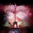 thumbnail image 2 of Bolokofsky, Ronald 20x20 Gold Ornate Wood Framed with Double Matting Museum Art Print Titled - Eiffel Celebration, 2 of 4