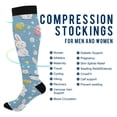 thumbnail image 2 of FORMRS Womens Knee High Socks Casual Long Thick Travel Daily Wear, 2 Pairs, Cartoon Easter Bunnies, 2 of 6