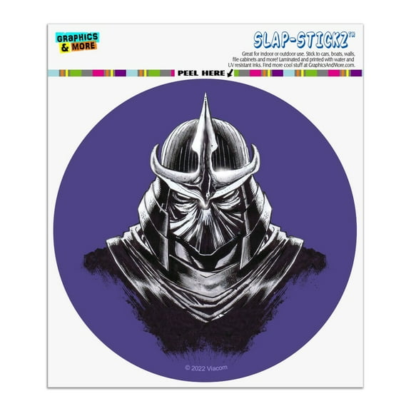 Teenage Mutant Ninja Turtles Shredder Head Automotive Car Window Locker Circle Bumper Sticker