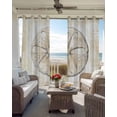 thumbnail image 6 of Sand Dollar Coastal Blackout Curtains for Bedroom Living Room Darkening Curtains 63 Inches Long Summer Beach Beige Ocean Window Curtain 2 Panels Set Insulated Window Treatment Grommet Drapes 52"x63", 6 of 9