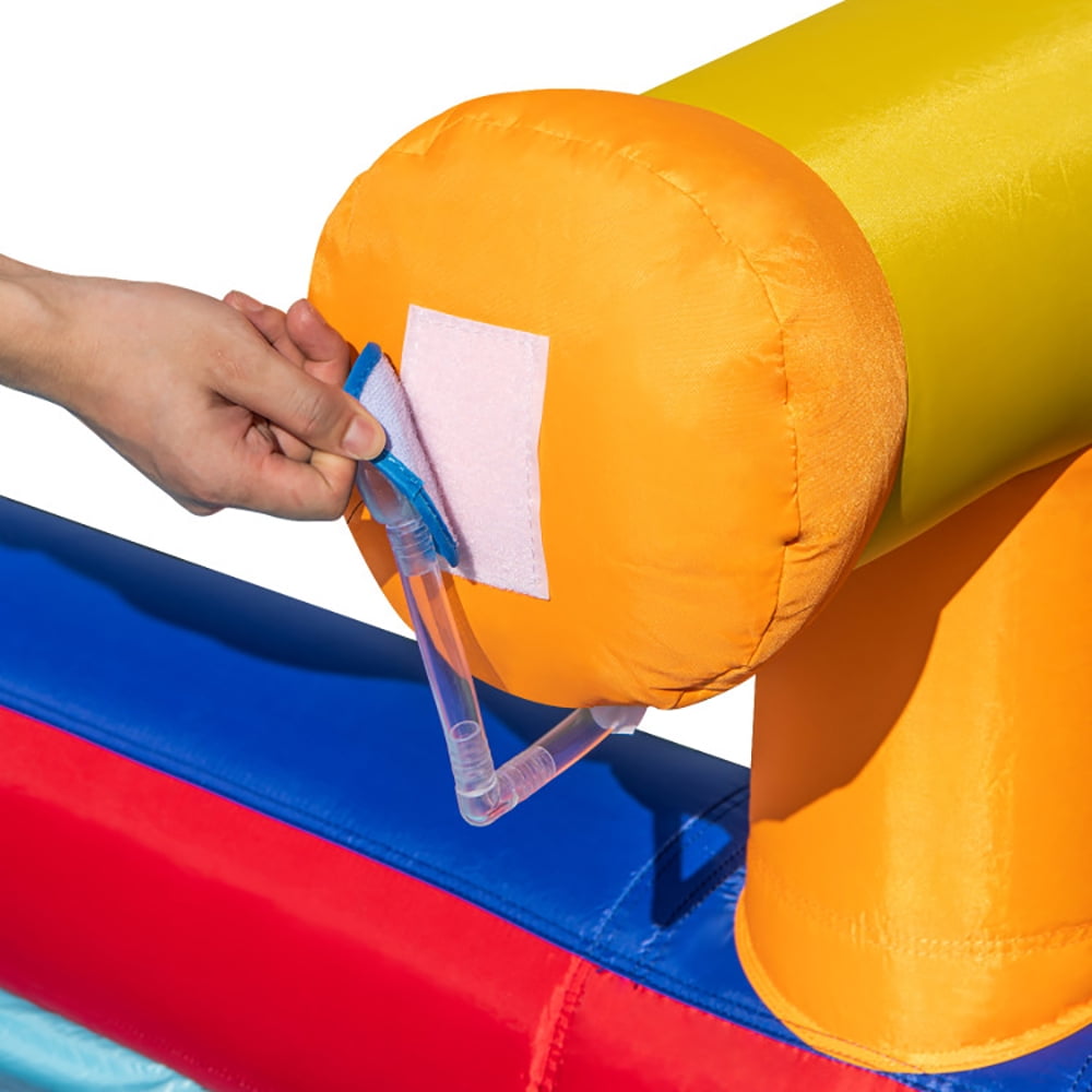 Aimee Lii 6-In-1 Inflatable Water Park with Climbing Wall Splash Pool (Without Blower), Bounce House Water Slide for Kids 3-10
