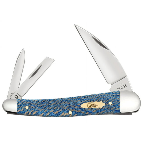 Case XX Knives Seahorse Whittler Blue Sycamore Wood Stainless Pocket Knife