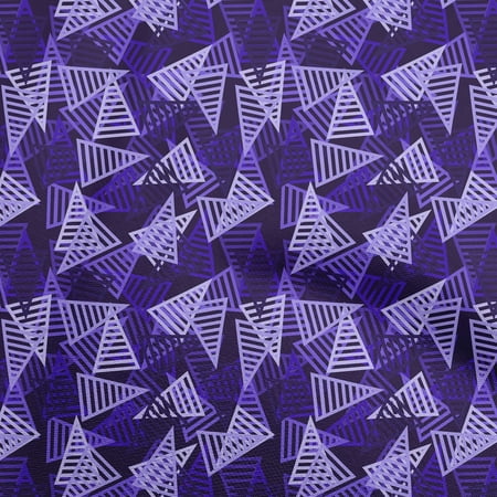 oneOone Cotton Jersey Purple Fabric Geometric Fabric For Sewing Printed Craft Fabric By The Yard 58 Inch Wide
