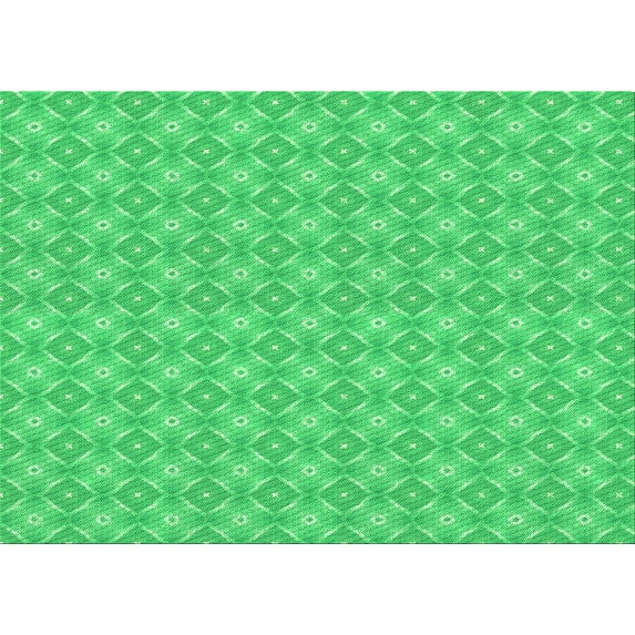 Ahgly Company Machine Washable Indoor Rectangle Transitional Neon Green Area Rugs, 6' x 9'