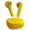 Citrine Yellow, variant on Zunammy Rubberized Wireless Earbuds with Matching Wireless Charging Case - Leopard