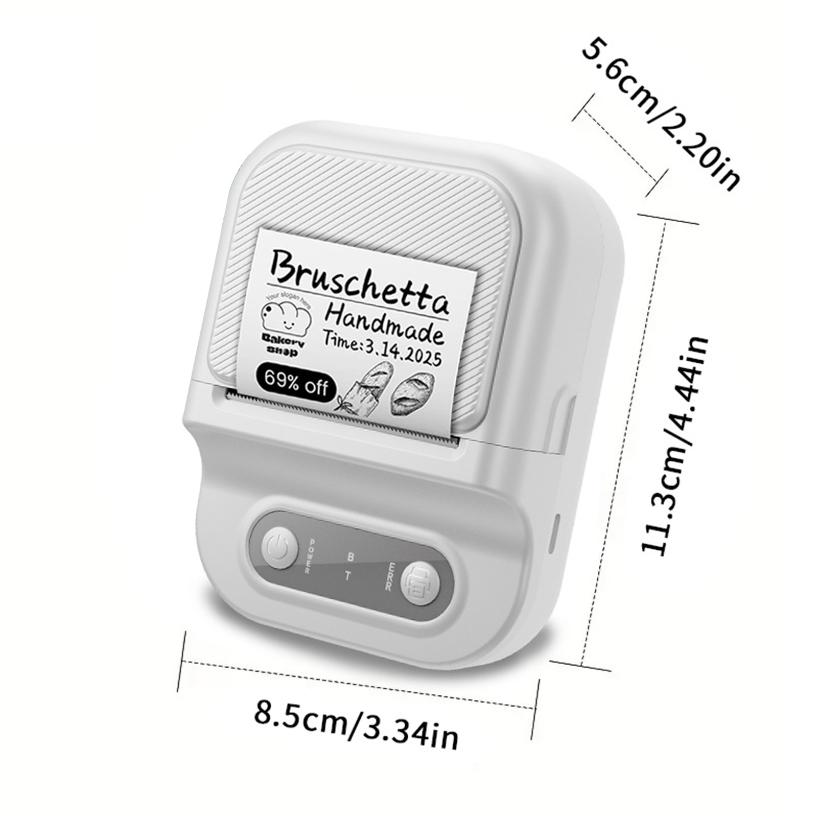Sylvtty Label Maker Machine Portable Thermal Label Printer Bluetooth-compatible Mini Label Printer with Tape for Small Business Home School Office Barcode Address