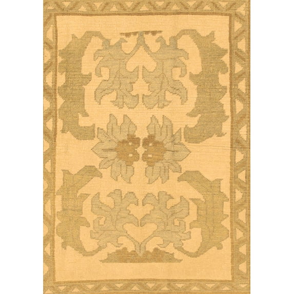 Ahgly Company Indoor Rectangle Abstract Brown Modern Area Rugs, 2' x 3'