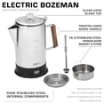 thumbnail image 2 of Percoladora eléctrica COLETTI Bozeman de 9 tazas de acero inoxidable, 2 of 8