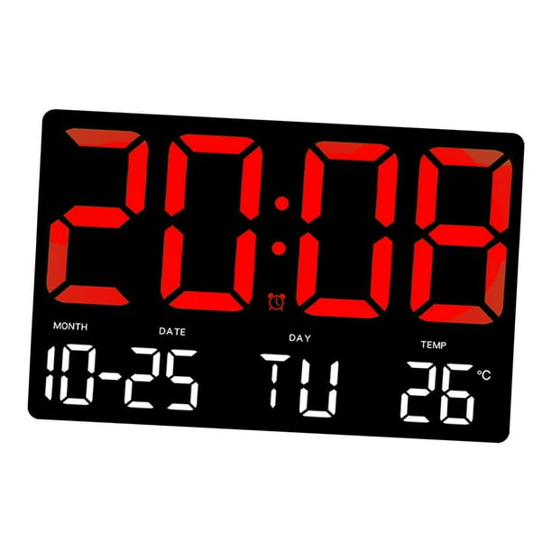 Reloj de Pared Multifuncional Perfecl Rojo Despertador